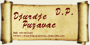 Đurđe Puzavac vizit kartica